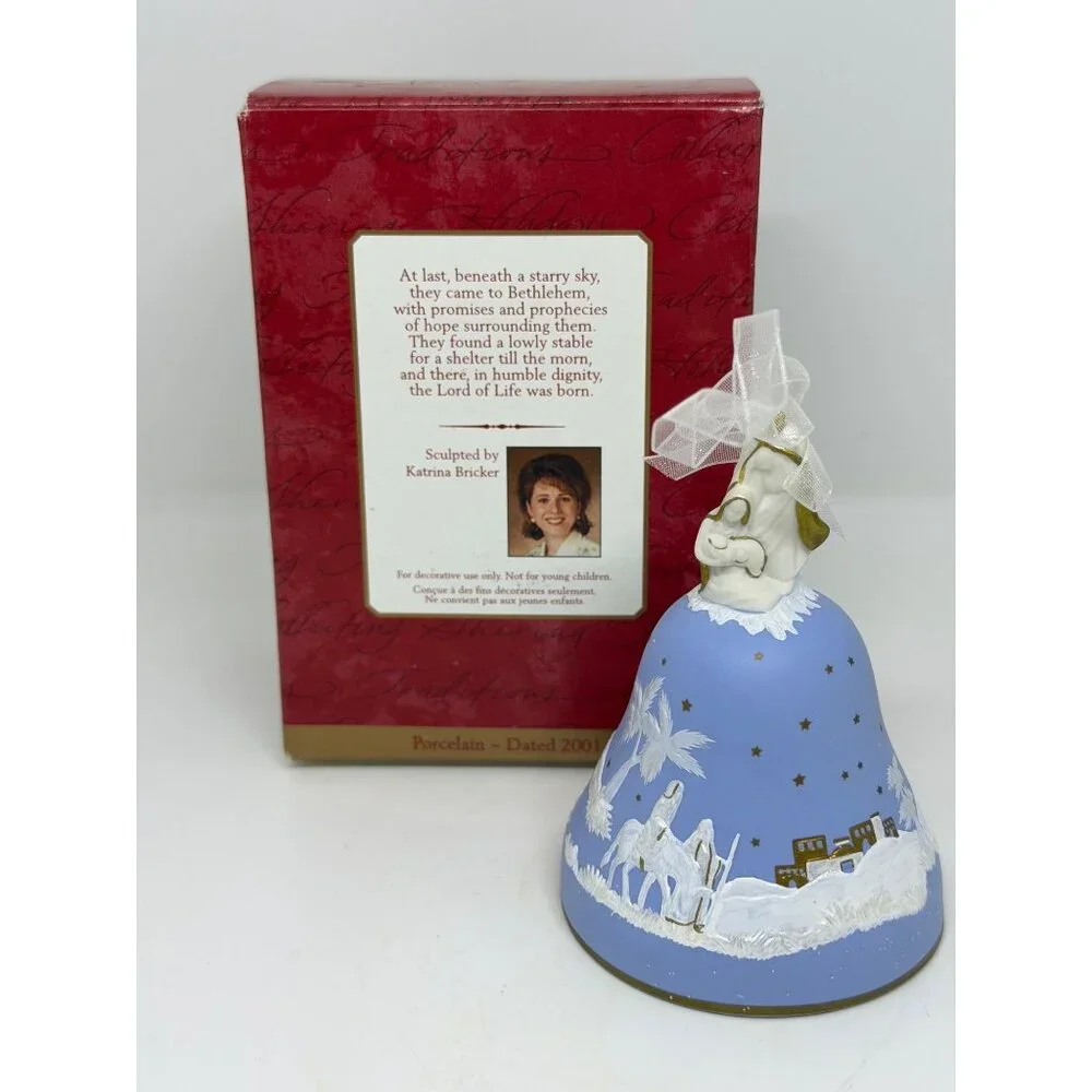 Hallmark 2001 Keepsake Journey to Bethlehem Porcelain Bell Ornament Christmas 4